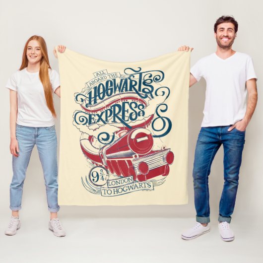 Harry Potter | Hogwarts Express Typografie Fleece Deken (In situ)