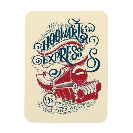 Harry Potter | Hogwarts Express Typografie Magneet (Verticaal)
