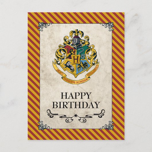 Harry Potter| Hogwarts Happy Birthday Briefkaart (Voorkant)