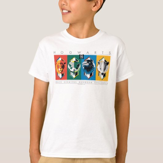 Harry Potter | HOGWARTS™ House Sigils T-shirt (Voorkant)