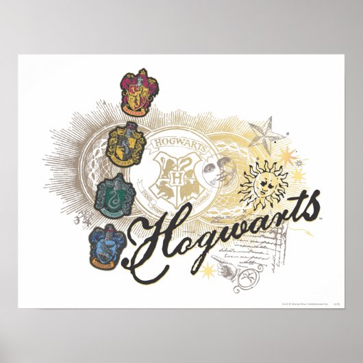 Harry Potter | Hogwarts Houses - Volledige kleur Poster (Voorkant)