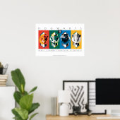 Harry Potter | HOGWARTS™ Huis-symbolen Poster (Thuiskantoor)