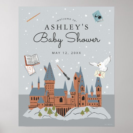 Harry Potter | Hogwarts Kasteel Baby Shower Poster (Voorkant)