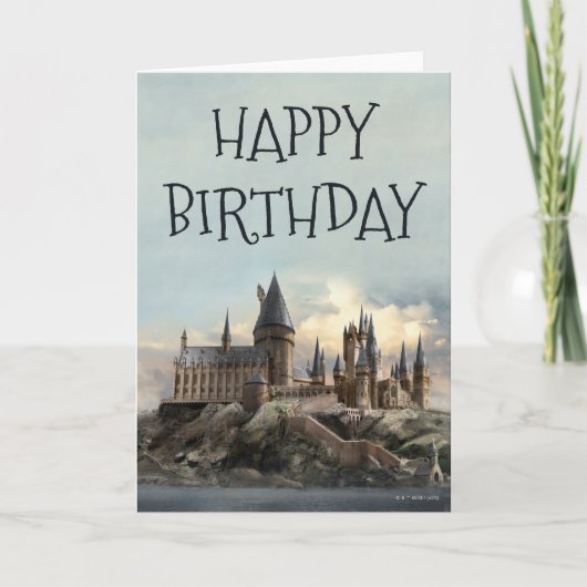 Harry Potter Hogwarts Kasteel Gefeliciteerd Kaart (Voorkant)
