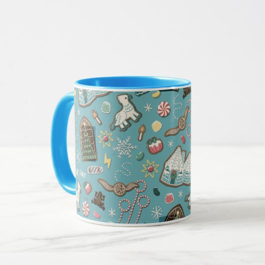 HARRY POTTER™ HOGWARTS™ Kerst Koek Patroon Mok (Voorkant links)
