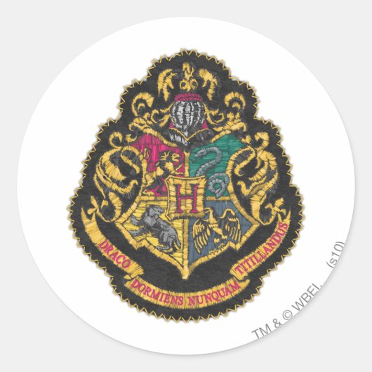 Harry Potter | Hogwarts Wapen Ronde Sticker (Voorkant)