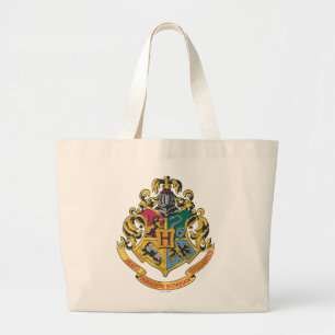 Harry Potter Hogwarts Wapen - Volledige Kleur Grote Tote Bag