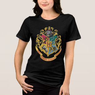 Harry Potter   Hogwarts Wapen - Volledige Kleur Tri-Blend Shirt