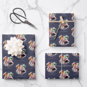 Harry Potter   HOGWARTS™ Wapenkleuren waterverf Inpakpapier Vel