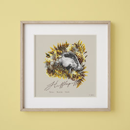 HARRY POTTER™ HUFFLEPUFF™ Bloemengrafiek Poster