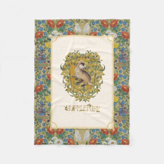 HARRY POTTER™ | HUFFLEPUFF™ Crest Fleece Deken (Voorkant)