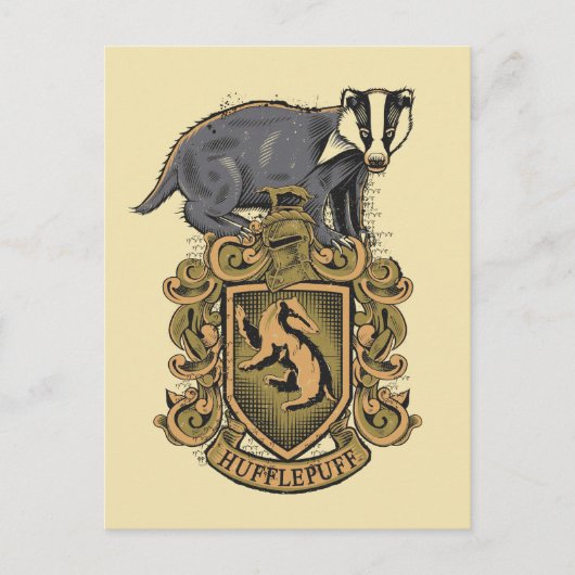 Harry Potter| Hufflepuff Crest met Badger Briefkaart (Voorkant)