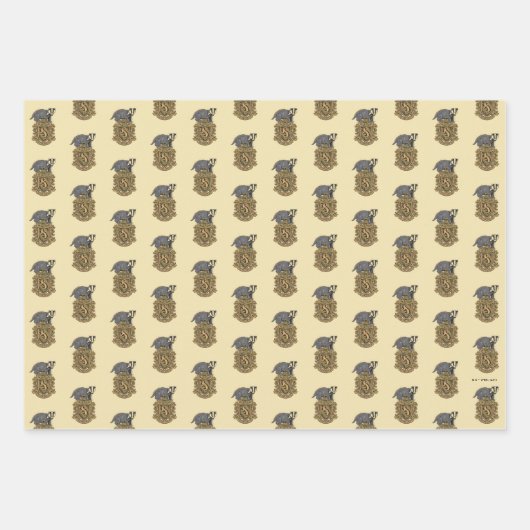 Harry Potter | Hufflepuff Crest met Badger Inpakpapier Vel (Voorkant 3)