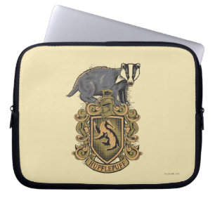 Harry Potter Hufflepuff Crest met Badger Laptop Sleeve
