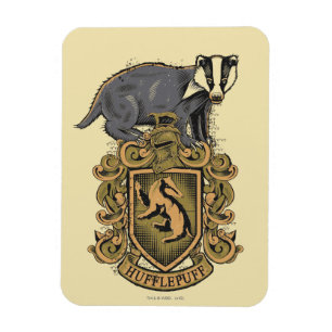 Harry Potter   Hufflepuff Crest met Badger Magneet