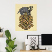 Harry Potter | Hufflepuff Crest met Badger Poster (Thuiskantoor)