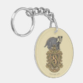 Harry Potter | Hufflepuff Crest met Badger Sleutelhanger (Voorkant Links)