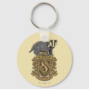 Harry Potter   Hufflepuff Crest met Badger Sleutelhanger