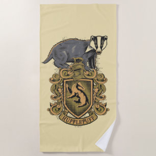 Harry Potter Hufflepuff Crest met Badger Strandlaken