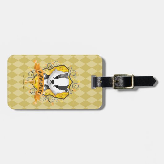 Harry Potter | HUFFLEPUFF™ Crest opladen Bagagelabel (Voorkant horizontaal)