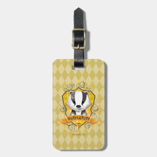 Harry Potter | HUFFLEPUFF™ Crest opladen Bagagelabel (Voorkant verticaal)