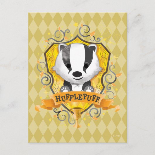 Harry Potter| HUFFLEPUFF™ Crest opladen Briefkaart (Voorkant)