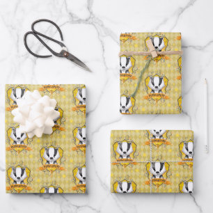 Harry Potter HUFFLEPUFF™ Crest opladen Inpakpapier Vel