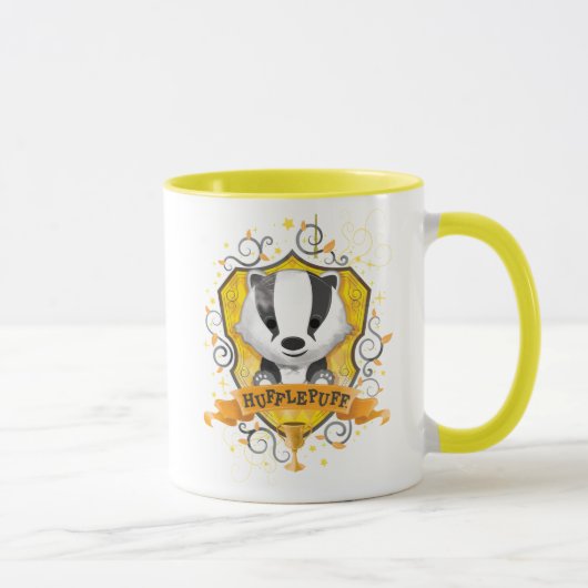 Harry Potter | HUFFLEPUFF™ Crest opladen Mok (Rechts)