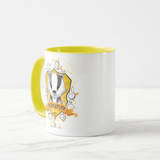 Harry Potter | HUFFLEPUFF™ Crest opladen Mok (Voorkant links)