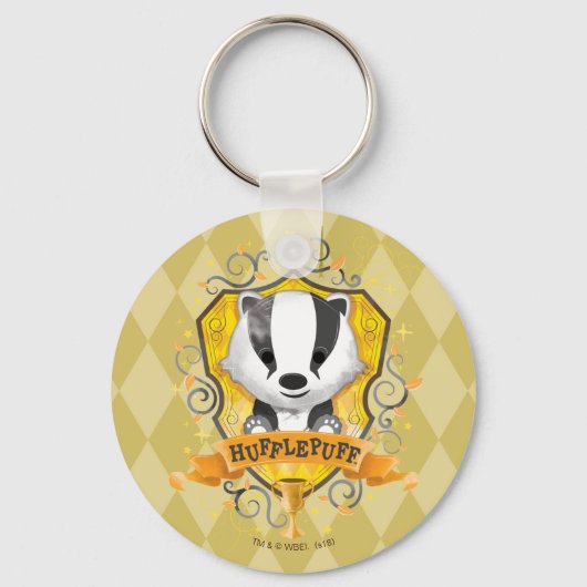 Harry Potter | HUFFLEPUFF™ Crest opladen Sleutelhanger (Voorkant)