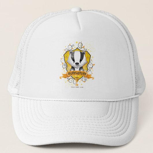 Harry Potter | HUFFLEPUFF™ Crest opladen Trucker Pet (Voorkant)