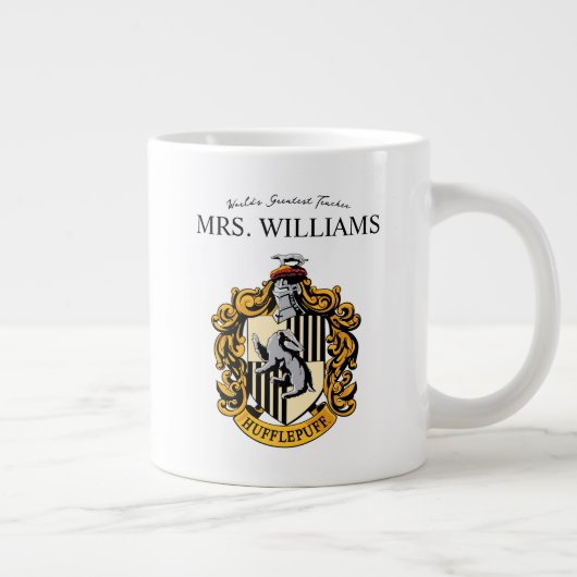 Harry Potter | Hufflepuff Docent Gepersonaliseerd Extra Grote Beker (Rechts)