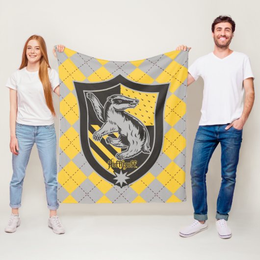 Harry Potter | Hufflepuff House Pride Crest Fleece Deken (In situ)
