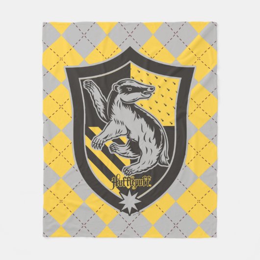 Harry Potter | Hufflepuff House Pride Crest Fleece Deken (Voorkant)