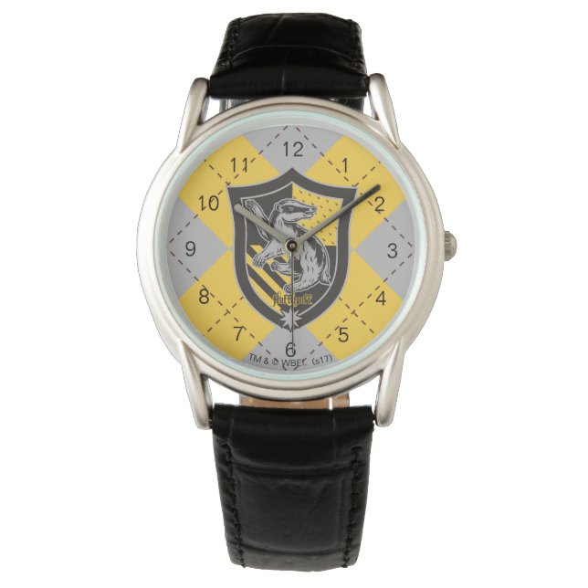 Harry Potter | Hufflepuff House Pride Crest Horloge (Voorkant)