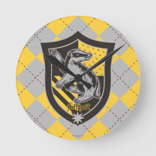 Harry Potter   Hufflepuff House Pride Crest Ronde Klok