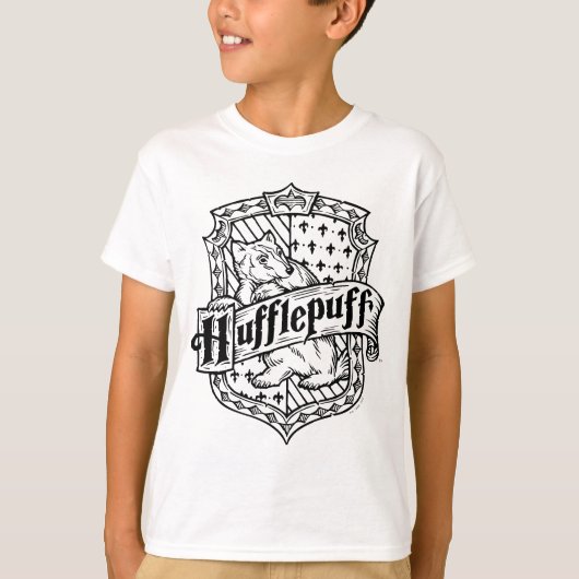 HARRY POTTER™ HUFFLEPUFF™ Line Art Crest T-Shirt (Voorkant)