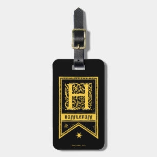 Harry Potter Hufflepuff Monogram Banner Bagagelabel