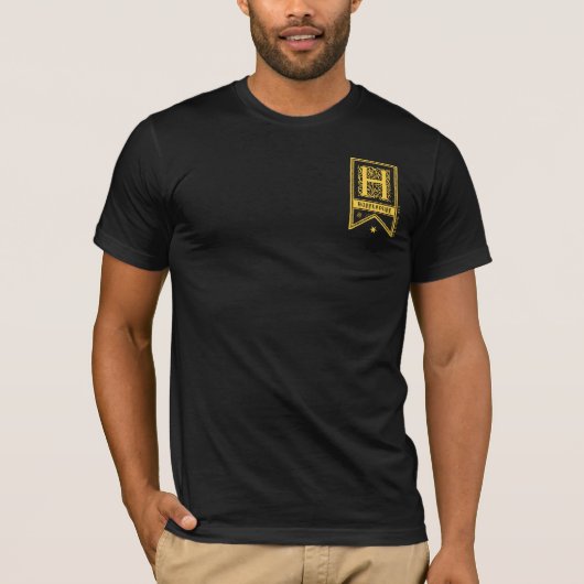 Harry Potter | Hufflepuff Monogram Banner T-shirt (Voorkant)