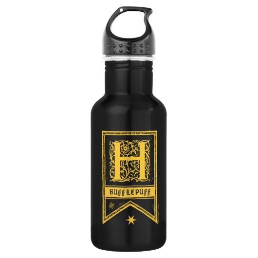 Harry Potter | Hufflepuff Monogram Banner Waterfles (Voorkant)