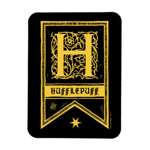 Harry Potter Hufflepuff Monogram Vlag Magneet