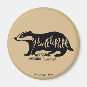 Harry Potter HUFFLEPUFF™ Silhouet Typografie Magneet