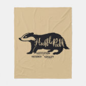Harry Potter | HUFFLEPUFF™ Silhouette Typografie Fleece Deken (Voorkant)
