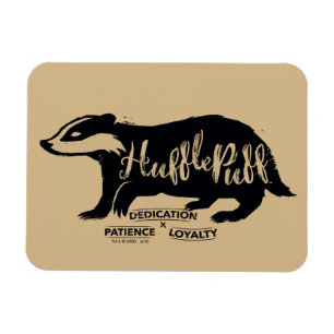 Harry Potter HUFFLEPUFF™ Silhouette Typografie Magneet