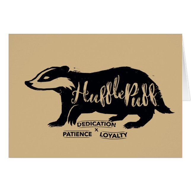 Harry Potter | HUFFLEPUFF™ Silhouettypografie (Voorkant Horizontaal)