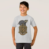 Harry Potter | Hufflepuff Wapen met Das T-shirt (Voorkant volledig)