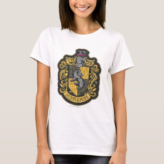 Harry Potter | Hufflepuff Wapen Patch T-shirt (Voorkant)
