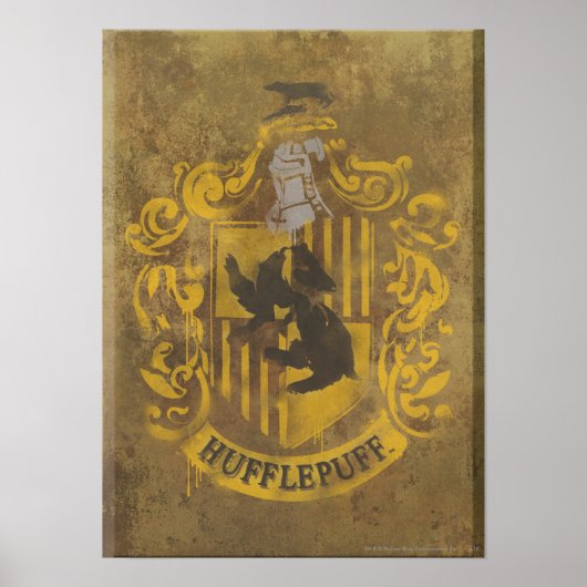 Harry Potter | Hufflepuff Wapenspray verf Poster (Voorkant)