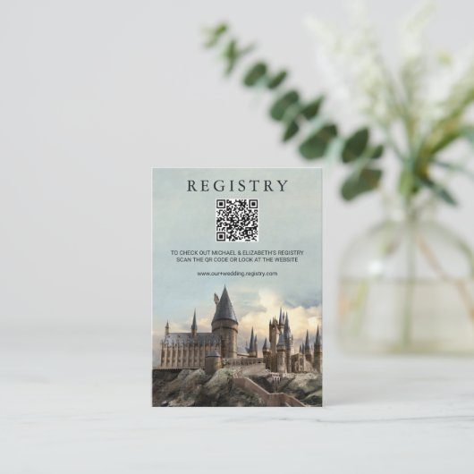 Harry Potter | Huwelijksregister Kasteel Hogwarts Informatiekaartje (Staand voorkant)