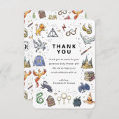 Harry Potter Icons Baby shower Dank u Kaart (Voorkant / Achterkant)